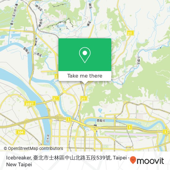 Icebreaker, 臺北市士林區中山北路五段539號地圖