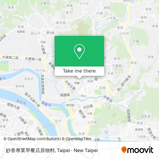妙香專業早餐店原物料地圖
