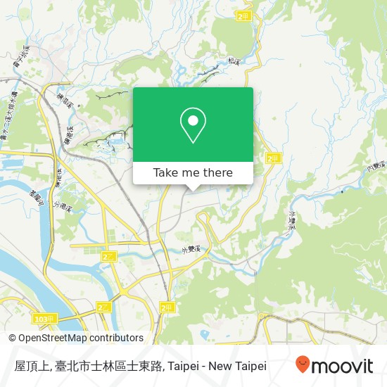 屋頂上, 臺北市士林區士東路地圖
