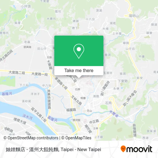 妯娌麵店 - 溫州大餛飩麵地圖