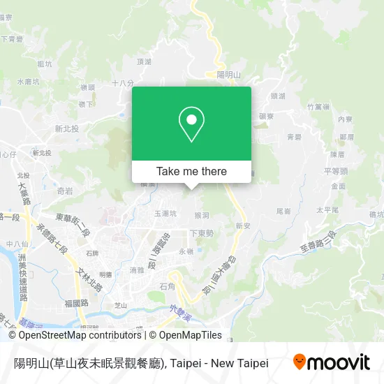 陽明山(草山夜未眠景觀餐廳)地圖