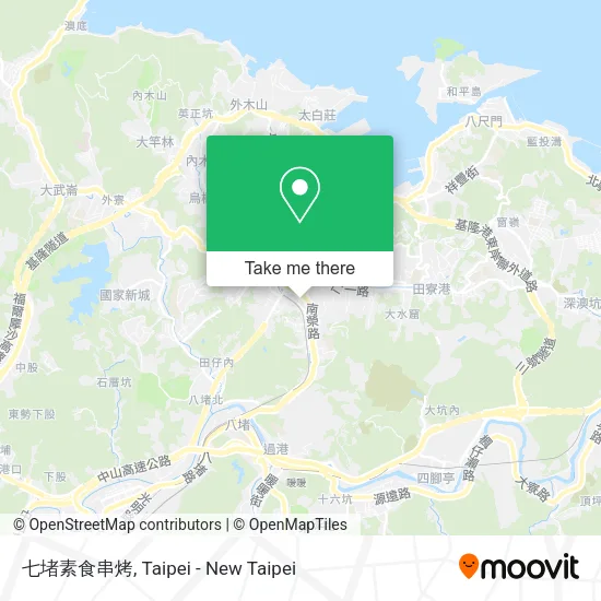 七堵素食串烤 map