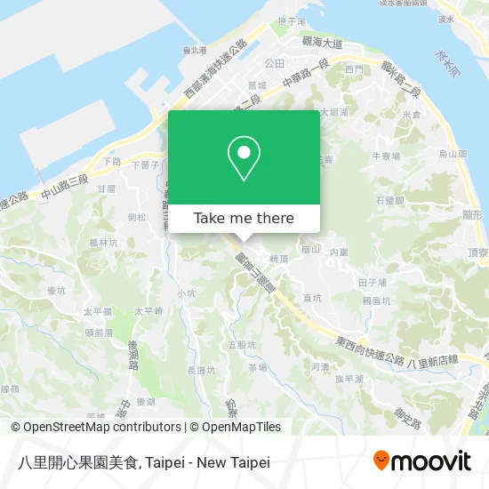 八里開心果園美食 map