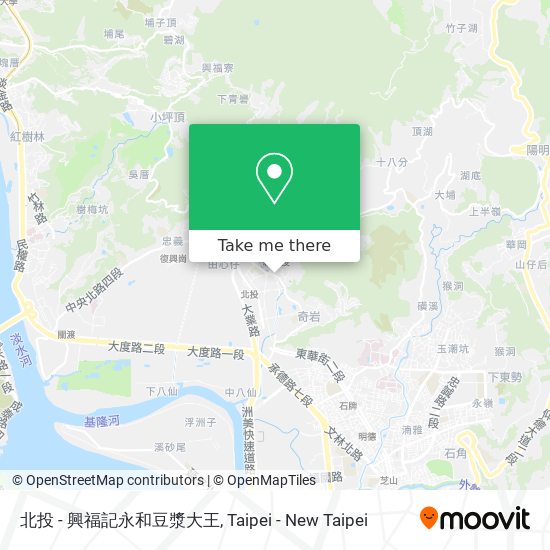 北投 - 興福記永和豆漿大王地圖
