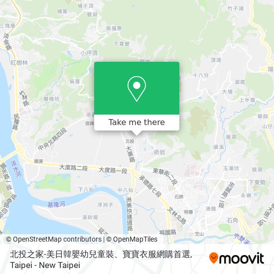 北投之家-美日韓嬰幼兒童裝、寶寶衣服網購首選地圖