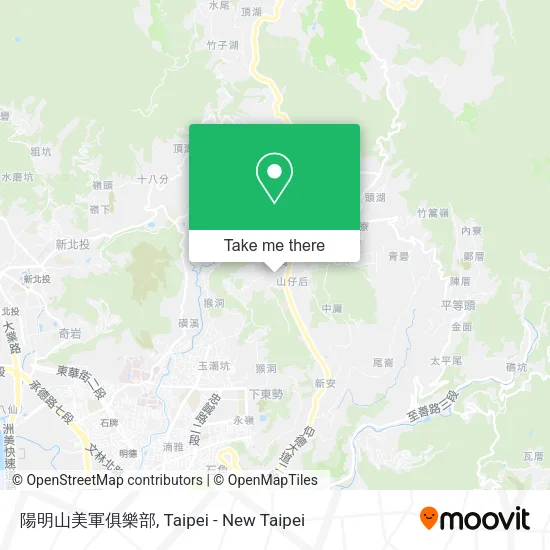 陽明山美軍俱樂部地圖