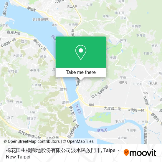 棉花田生機園地股份有限公司淡水民族門市地圖