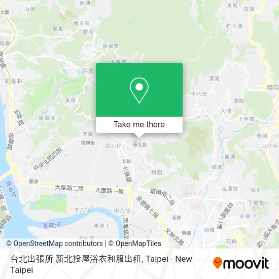 台北出張所 新北投屋浴衣和服出租地圖
