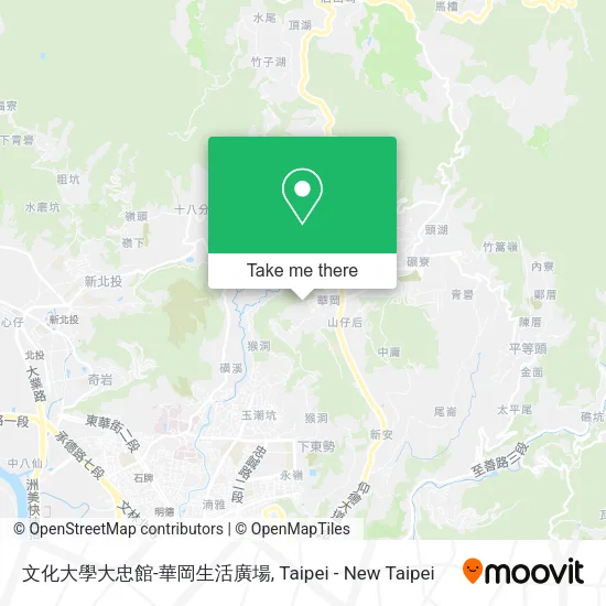 文化大學大忠館-華岡生活廣場地圖