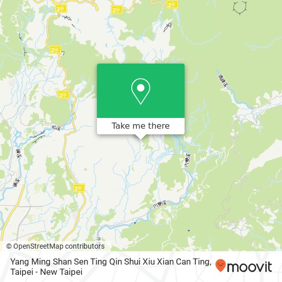 Yang Ming Shan Sen Ting Qin Shui Xiu Xian Can Ting, 臺北市士林區平菁街22號 map