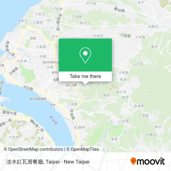 淡水紅瓦厝餐廳地圖