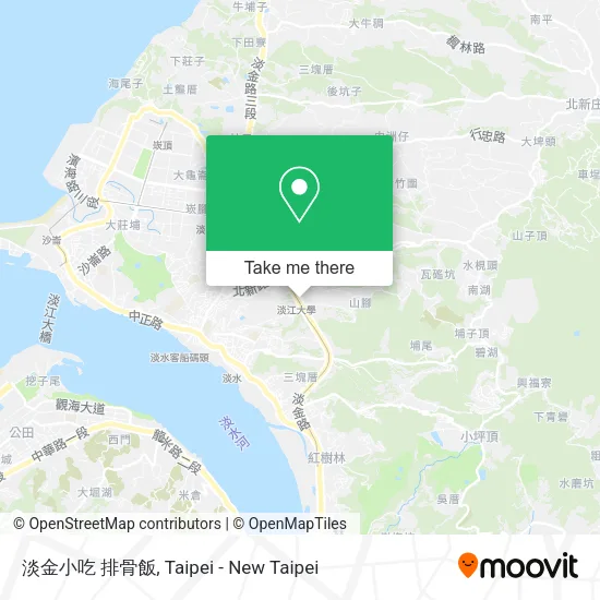 淡金小吃 排骨飯地圖
