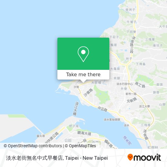 淡水老街無名中式早餐店 map