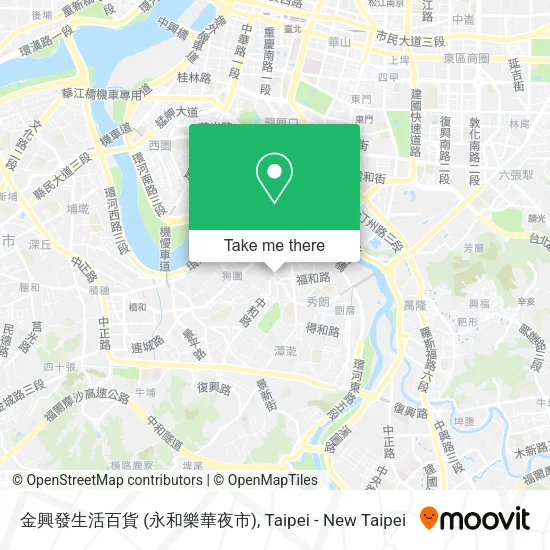 金興發生活百貨 (永和樂華夜市)地圖
