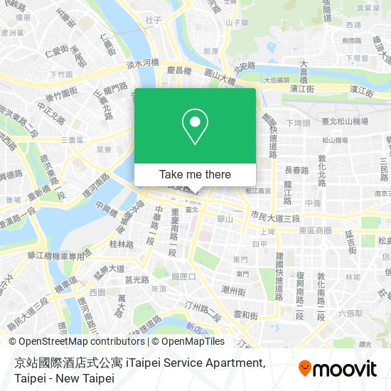 京站國際酒店式公寓 iTaipei Service Apartment map