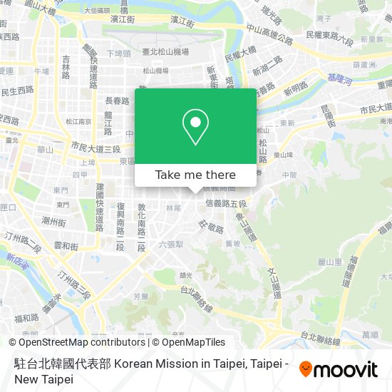 駐台北韓國代表部 Korean Mission in Taipei map