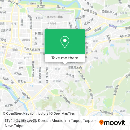 駐台北韓國代表部 Korean Mission in Taipei map