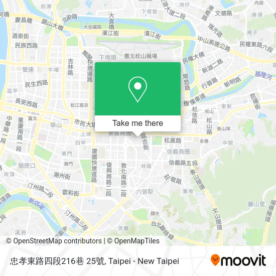 忠孝東路四段216巷 25號地圖