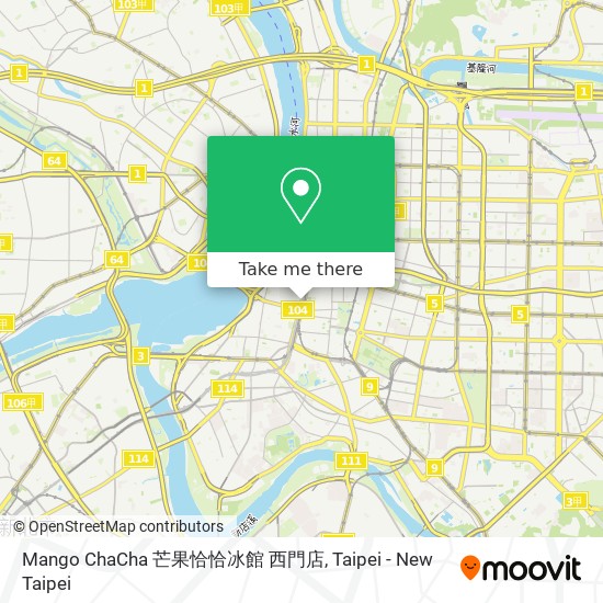 Mango ChaCha 芒果恰恰冰館 西門店地圖