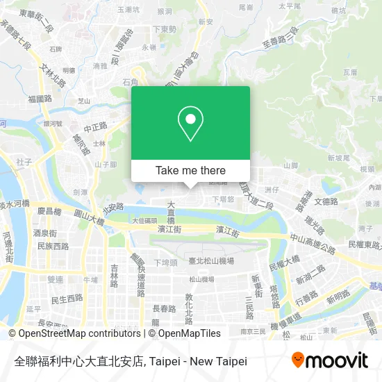 全聯福利中心大直北安店地圖
