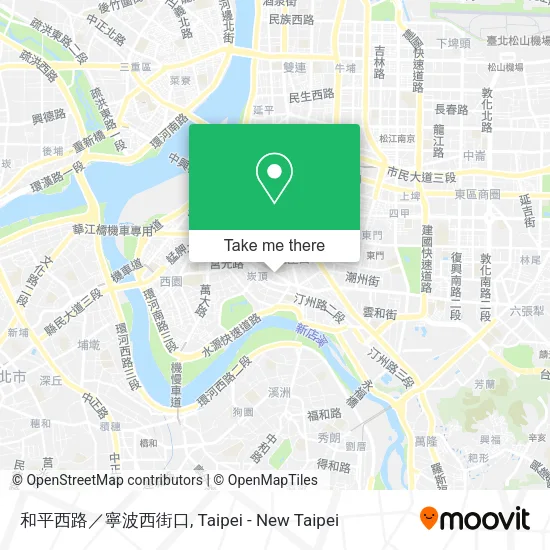 和平西路／寧波西街口地圖