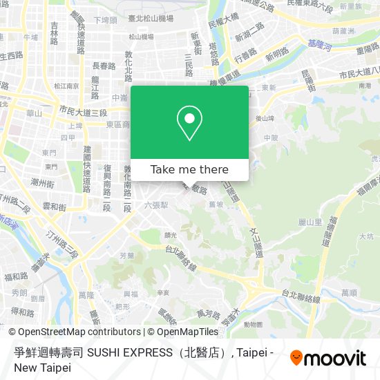 爭鮮迴轉壽司 SUSHI EXPRESS（北醫店） map
