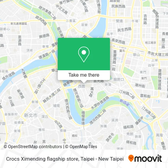 Crocs Ximending flagship store map