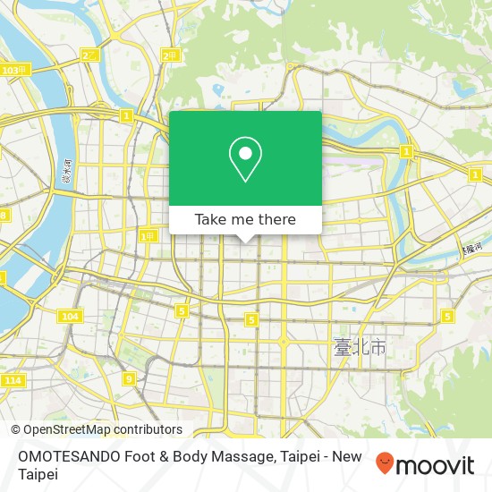OMOTESANDO Foot & Body Massage map