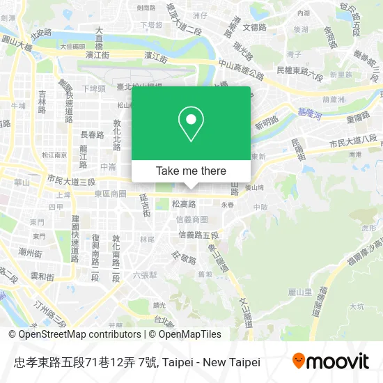 忠孝東路五段71巷12弄 7號地圖