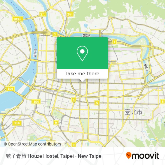 號子青旅 Houze Hostel map