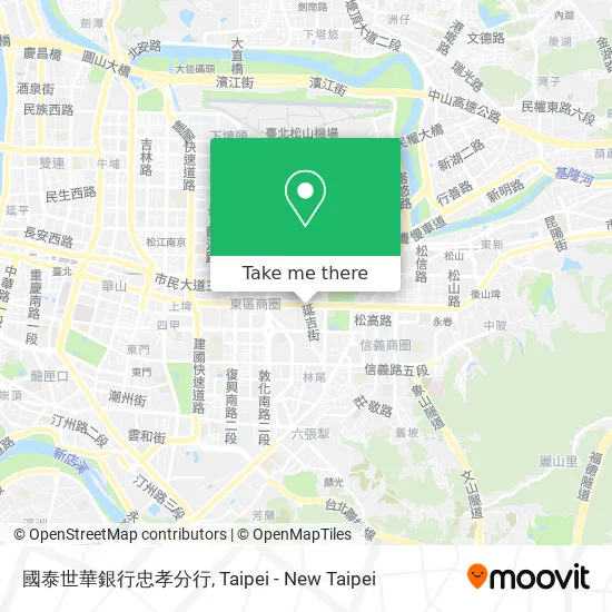 國泰世華銀行忠孝分行 map