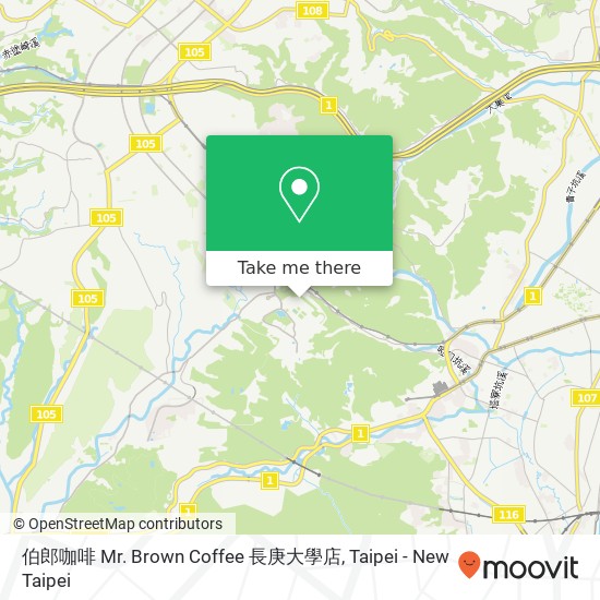 伯郎咖啡 Mr. Brown Coffee 長庚大學店地圖