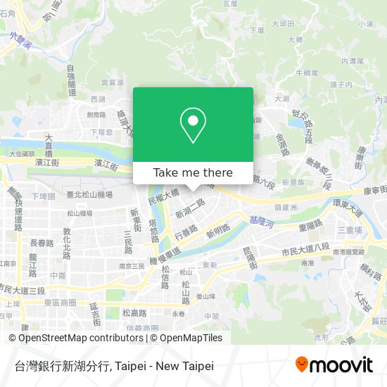 台灣銀行新湖分行 map