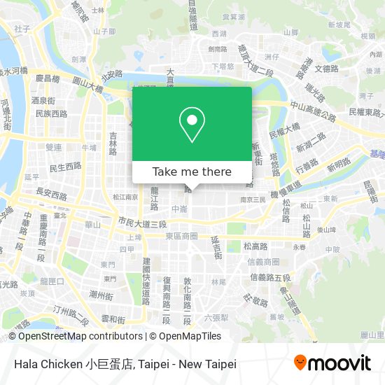Hala Chicken 小巨蛋店地圖