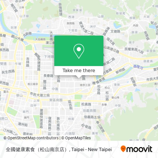全國健康素食（松山南京店）地圖