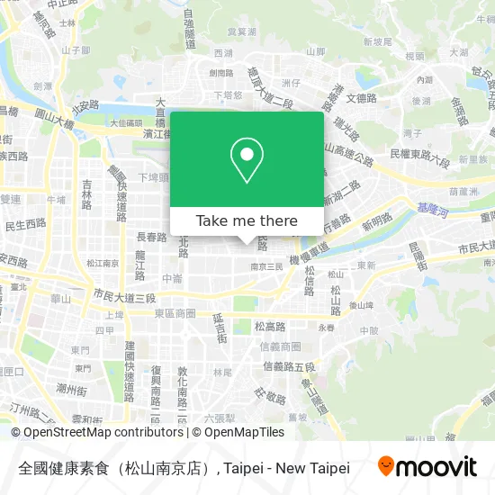 全國健康素食（松山南京店）地圖