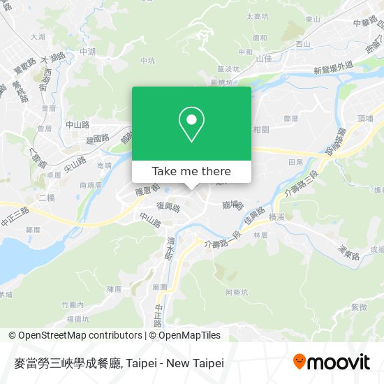 麥當勞三峽學成餐廳地圖