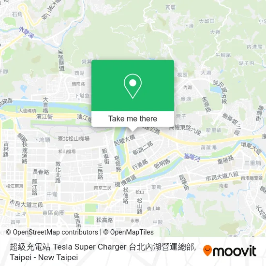 超級充電站 Tesla Super Charger 台北內湖營運總部 map