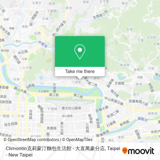 Climontin克莉蒙汀麵包生活館 - 大直萬豪分店 map