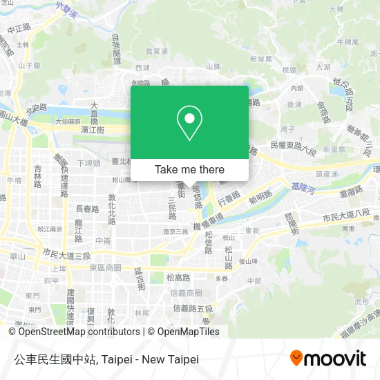 公車民生國中站地圖