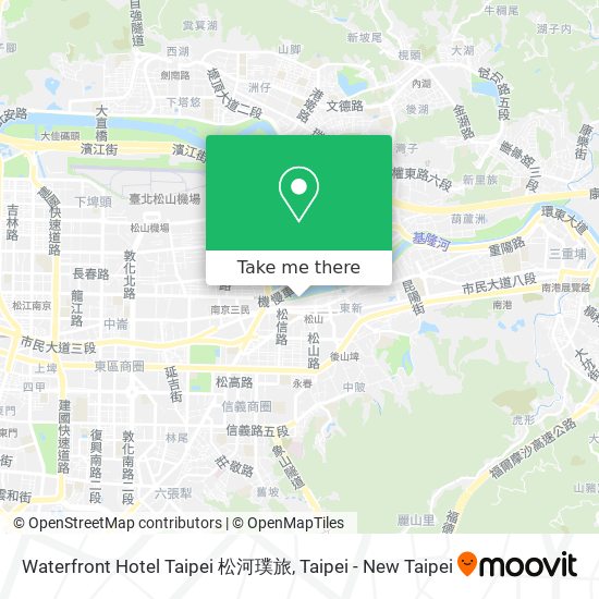 Waterfront Hotel Taipei 松河璞旅地圖