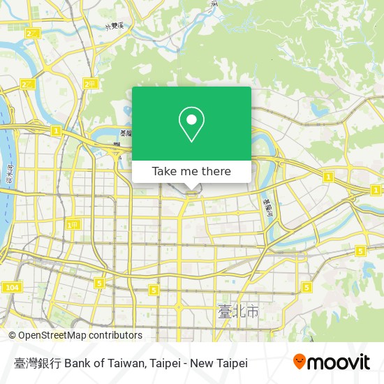 臺灣銀行 Bank of Taiwan map