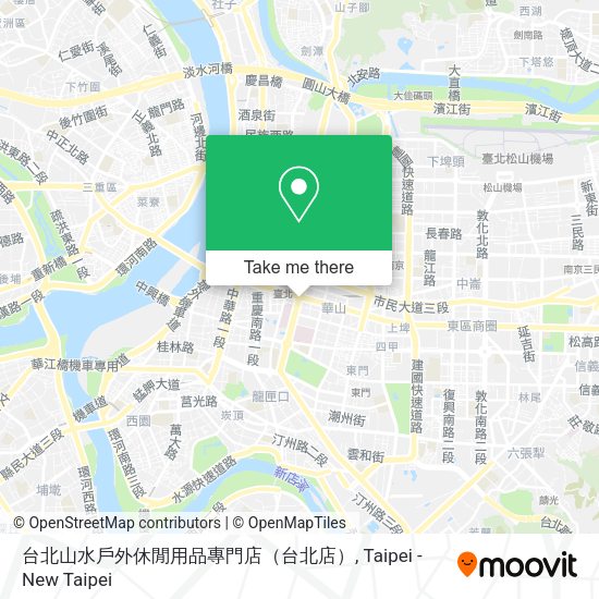 台北山水戶外休閒用品專門店（台北店）地圖