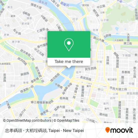 忠孝碼頭 - 大稻埕碼頭 map
