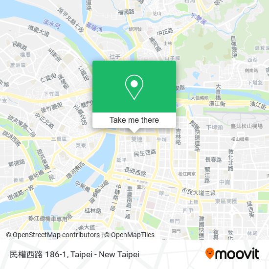 民權西路 186-1地圖