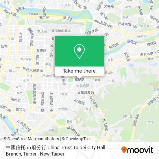 中國信托 市府分行 China Trust Taipei City Hall Branch map