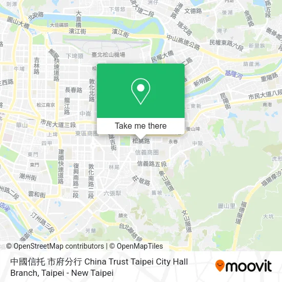中國信托 市府分行 China Trust Taipei City Hall Branch地圖