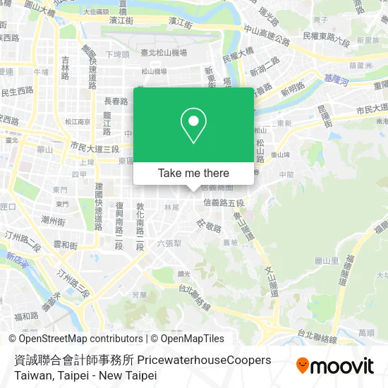 資誠聯合會計師事務所 PricewaterhouseCoopers Taiwan map