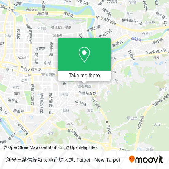 新光三越信義新天地香堤大道地圖