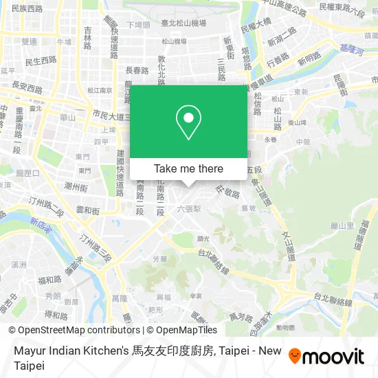 Mayur Indian Kitchen's 馬友友印度廚房地圖